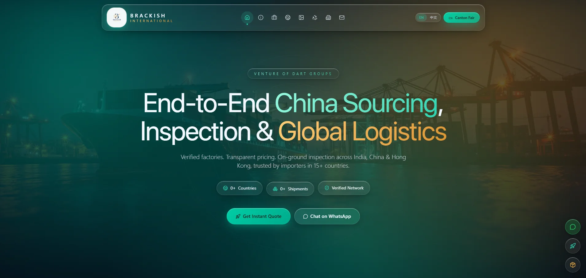 Brackish International website preview